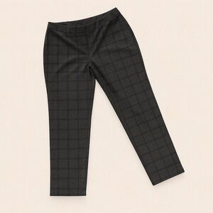 Charlie B Plaid Slim Leg Pull On Pants Size 14